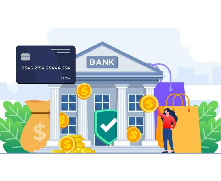 digital-banking-flat-illustration-concept-bank-transaction-card-payment-bank-investment-online-banking-vector